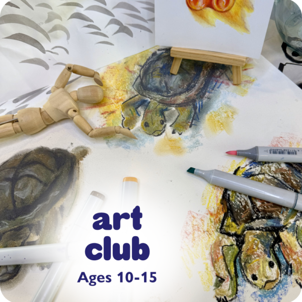 Art Club provides art training for advancing artists in all mediums.